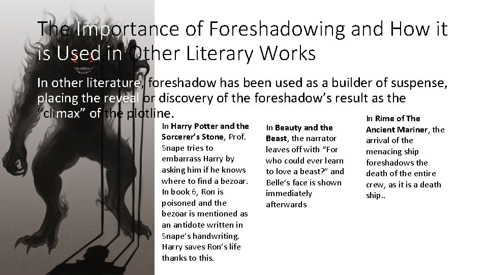 The Importance of Foreshadowing and How it is Used in Other Literary Works In