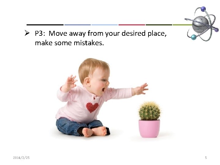 Ø P 3: Move away from your desired place, make some mistakes. 2014/2/25 5 Ø P 3: Move away from your desired place, make some mistakes. 2014/2/25 5