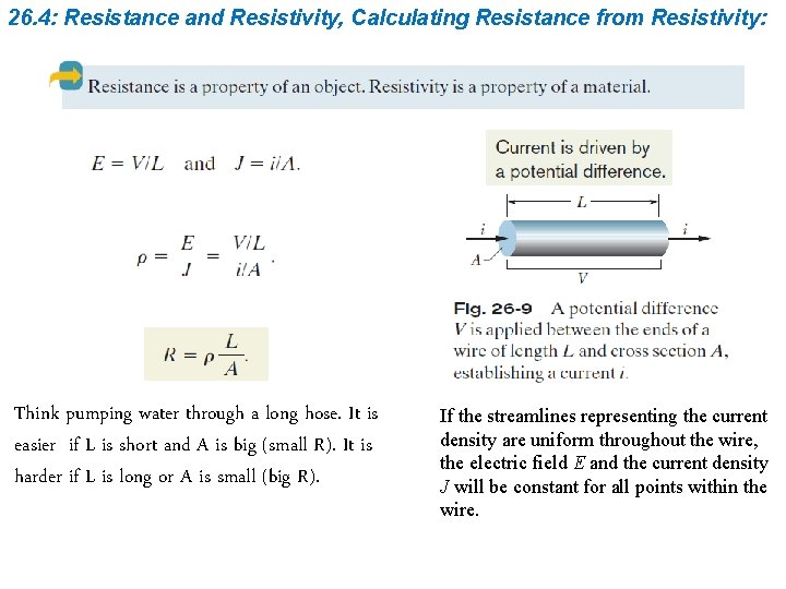 26. 4: Resistance and Resistivity, Calculating Resistance from Resistivity: Think pumping water through a