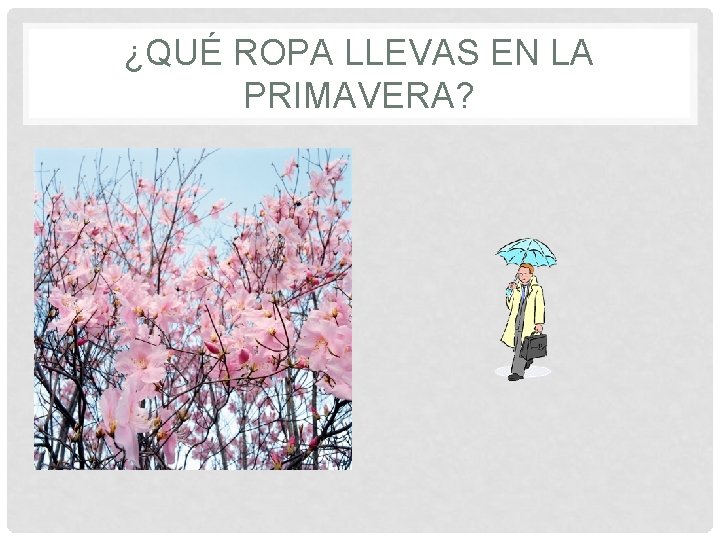 ¿QUÉ ROPA LLEVAS EN LA PRIMAVERA? 