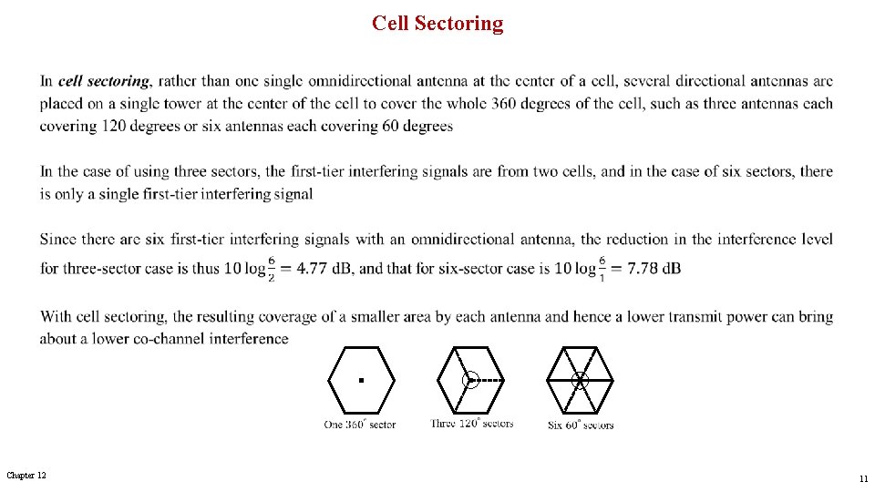 Cell Sectoring Chapter 12 11 