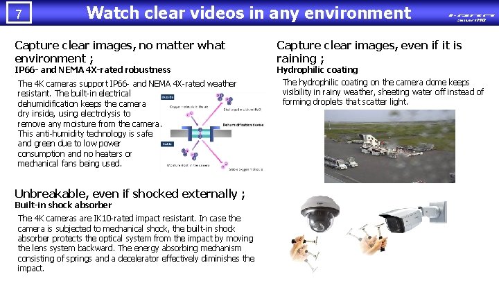 7 Watch clear videos in any environment Capture clear images, no matter what environment