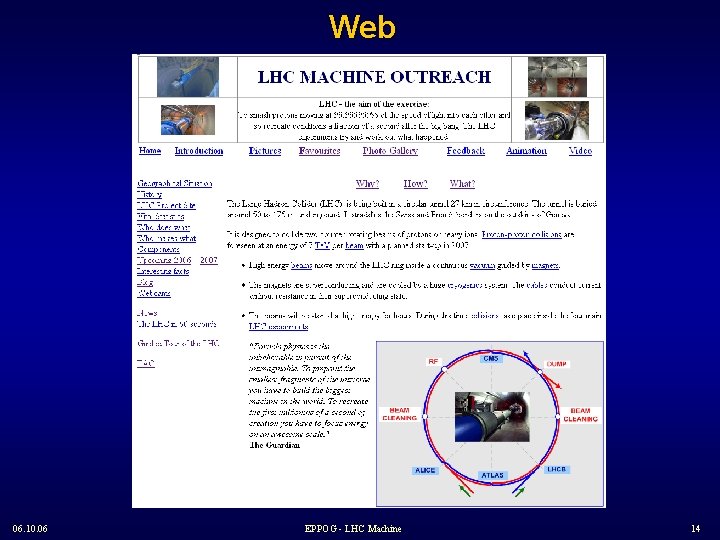 Web 06. 10. 06 EPPOG - LHC Machine 14 