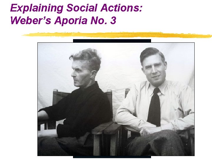 Explaining Social Actions: Weber’s Aporia No. 3 (1916 -2003) 