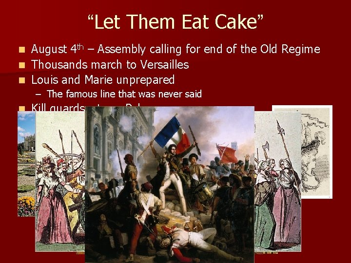 “Let Them Eat Cake” August 4 th – Assembly calling for end of the