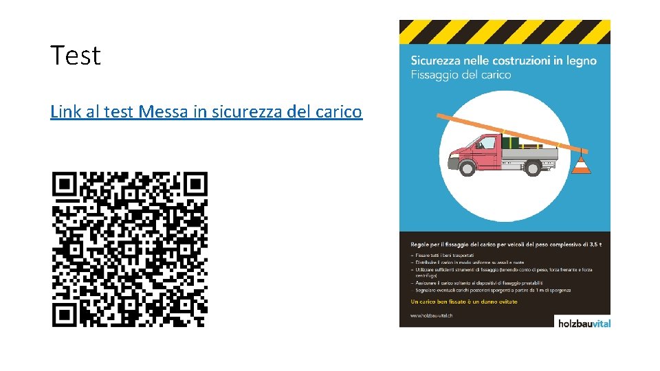 Test Link al test Messa in sicurezza del carico 