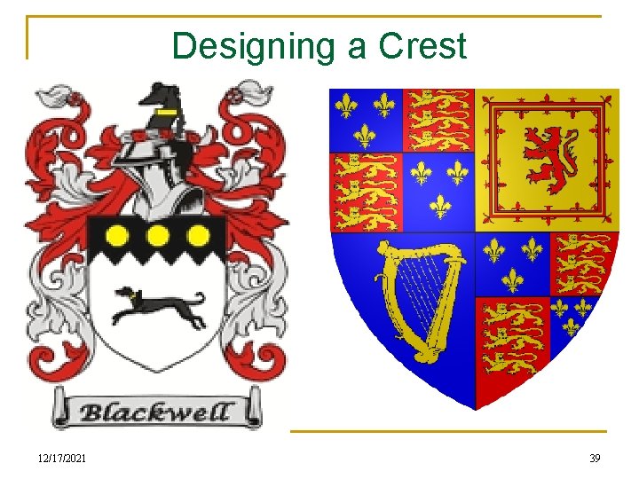Designing a Crest 12/17/2021 39 