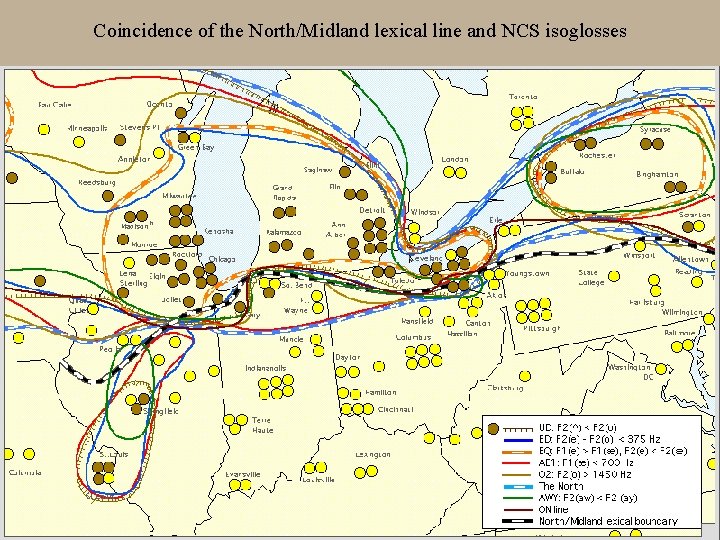 Coincidence of the North/Midland lexical line and NCS isoglosses 