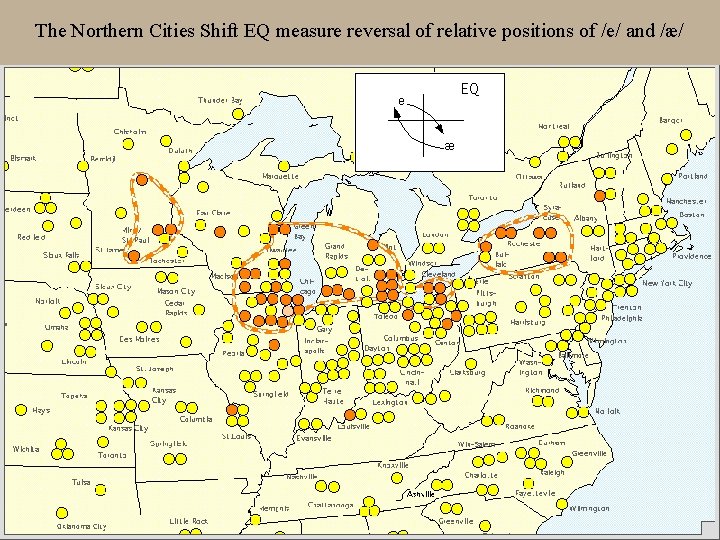 The Northern Cities Shift EQ measure reversal of relative positions of /e/ and /æ/