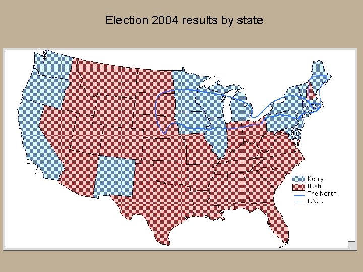 Election 2004 results by state 