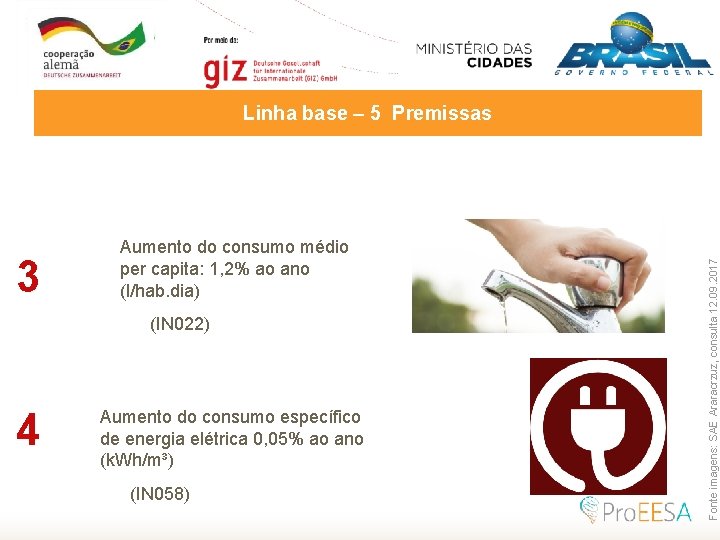 3 Aumento do consumo médio per capita: 1, 2% ao ano (l/hab. dia) (IN