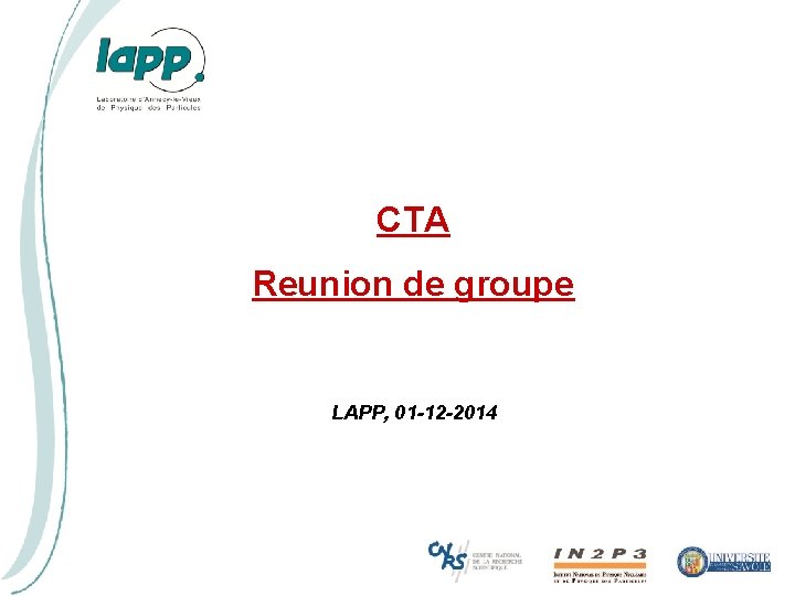 CTA Reunion de groupe LAPP, 01 -12 -2014 