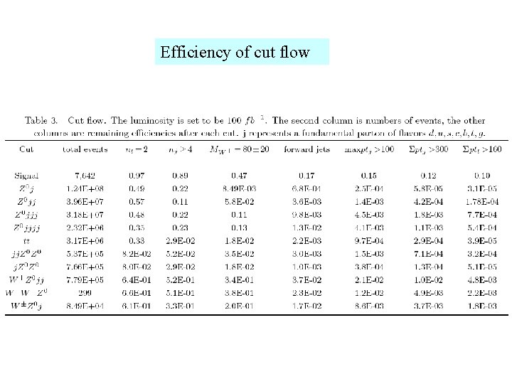 Efficiency of cut flow 