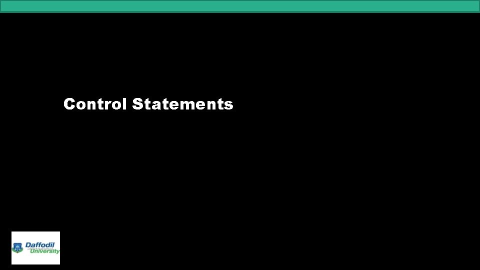 Control Statements 