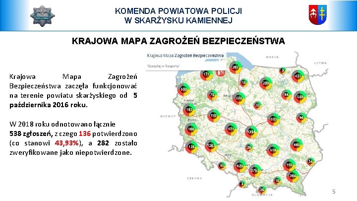 KOMENDA POWIATOWA POLICJI W SKARŻYSKU KAMIENNEJ KRAJOWA MAPA ZAGROŻEŃ BEZPIECZEŃSTWA Krajowa Mapa Zagrożeń Bezpieczeństwa