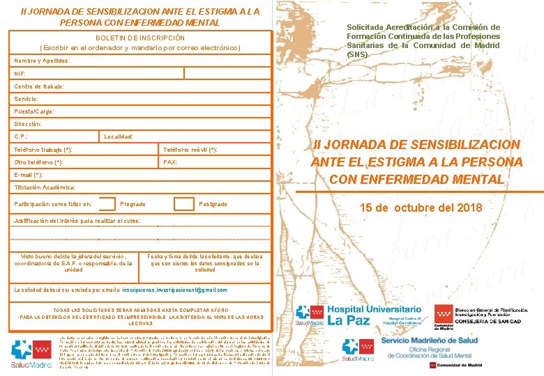 II JORNADA DE SENSIBILIZACION ANTE EL ESTIGMA A LA PERSONA CON ENFERMEDAD MENTAL BOLETIN
