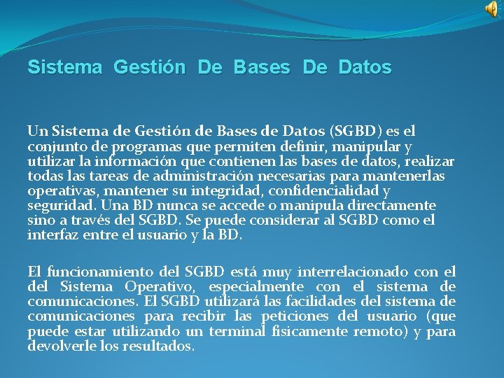 Sistema Gestin De Bases De Datos Un Sistema