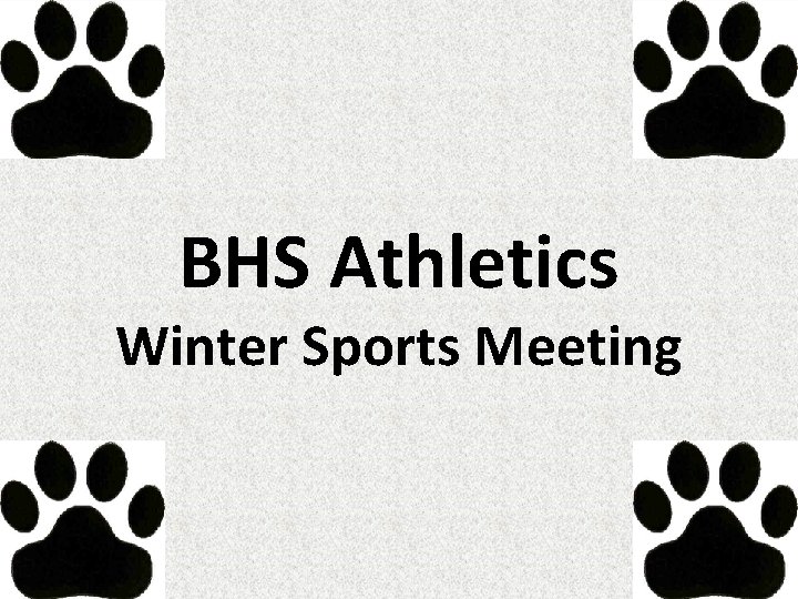 BHS Athletics Winter Sports Meeting 