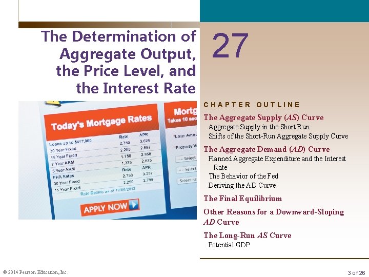 The Determination of Aggregate Output, the Price Level, and the Interest Rate 27 CHAPTER