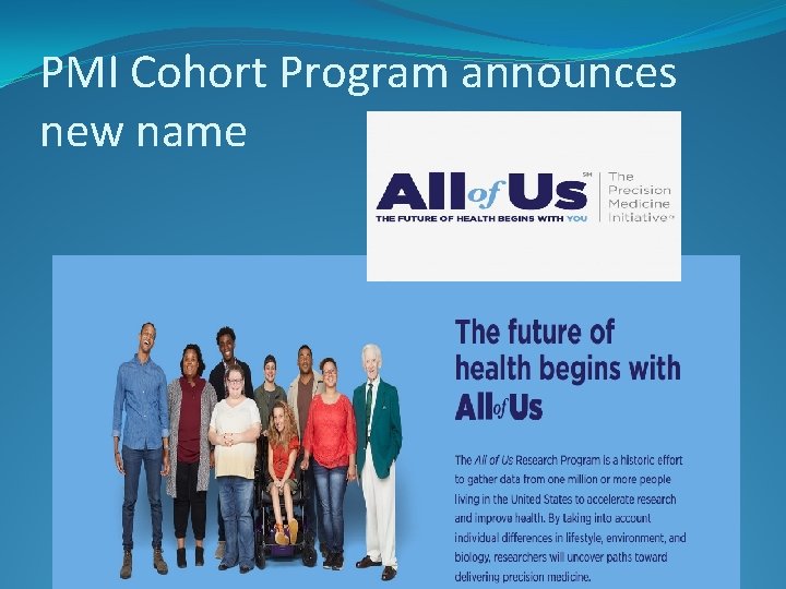 PMI Cohort Program announces new name 