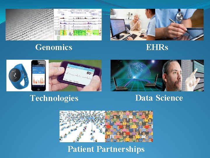 Genomics EHRs Technologies Data Science Patient Partnerships 