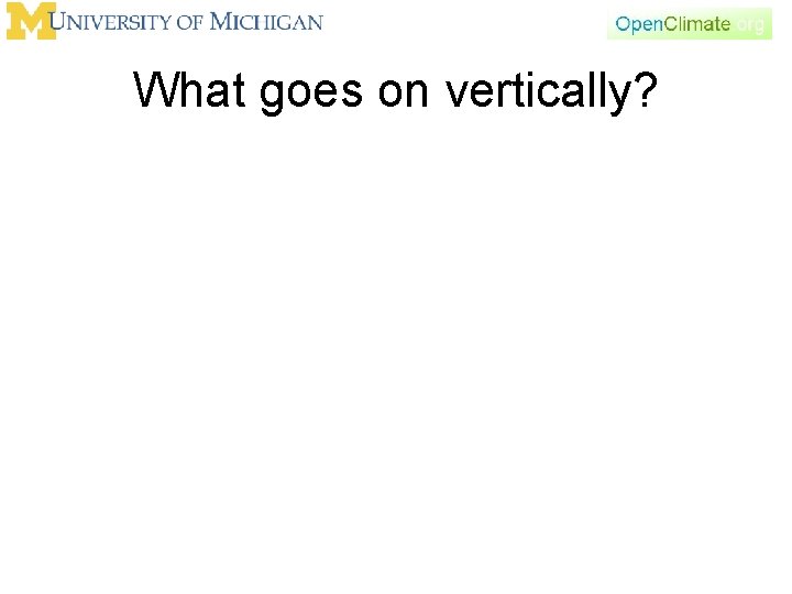 What goes on vertically? 