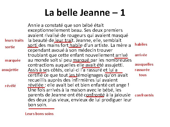 La belle Jeanne – 1 Annie a constaté que son bébé était exceptionnellement beau.