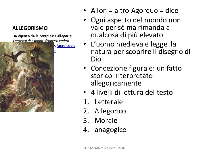 ALLEGORISMO Un dipinto dalla complessa allegoria: Apoteosi dei soldati francesi caduti nella guerra di