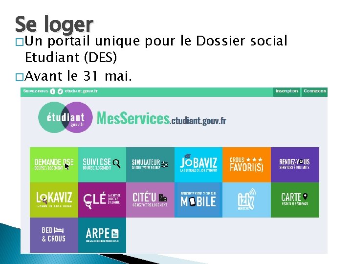Se loger � Un portail unique pour le Dossier social Etudiant (DES) � Avant
