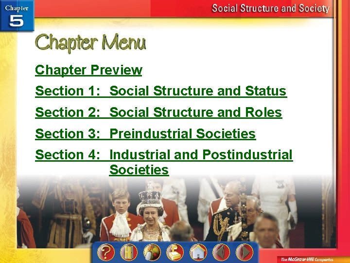 Chapter Preview Section 1: Social Structure and Status Section 2: Social Structure and Roles