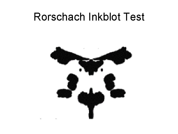 Rorschach Inkblot Test 