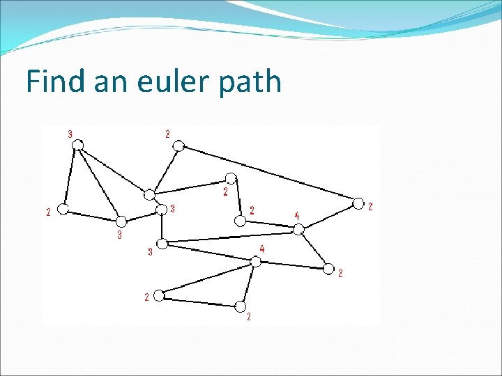 Find an euler path 