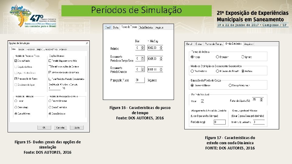 Períodos de Simulação Figura 16 - Características do passo de tempo Fonte: DOS AUTORES,