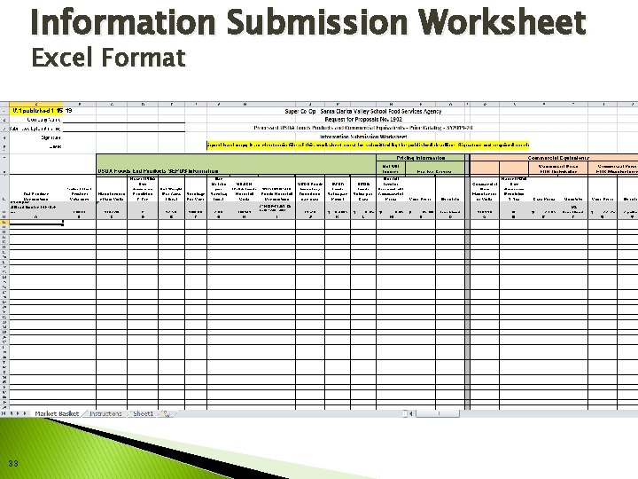 Information Submission Worksheet Excel Format 33 