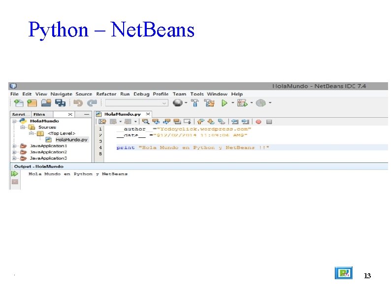 Python – Net. Beans . 13 