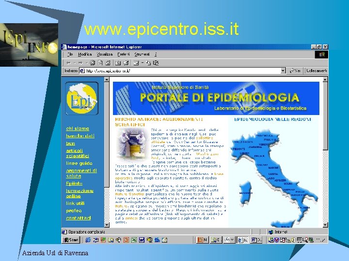 www. epicentro. iss. it Azienda Usl di Ravenna 