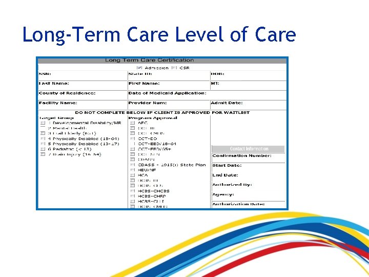 Long-Term Care Level of Care 