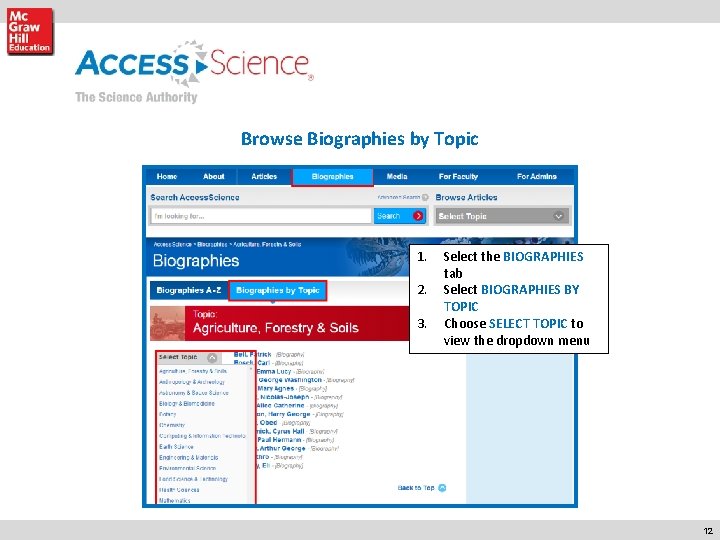 Browse Biographies by Topic 1. 2. 3. Mc. Graw-Hill Professional Learn More. Do More.