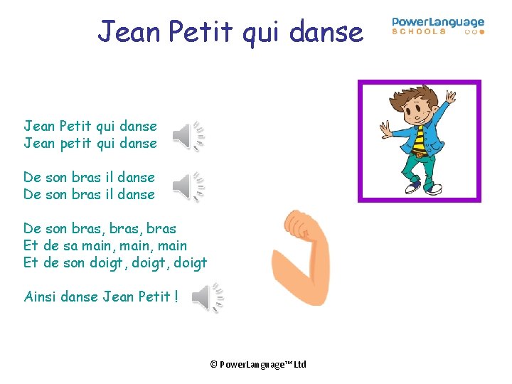 Jean Petit qui danse Jean petit qui danse De son bras il danse De