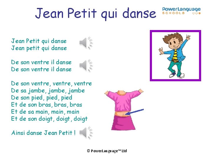 Jean Petit qui danse Jean petit qui danse De son ventre il danse De