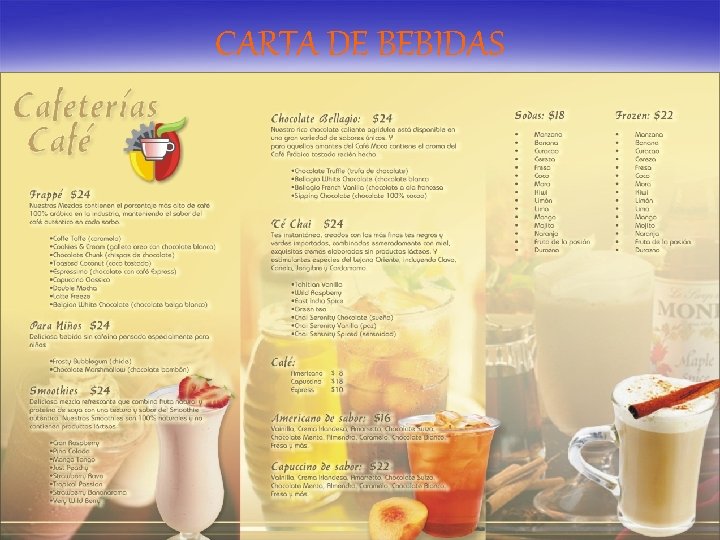 CARTA DE BEBIDAS 