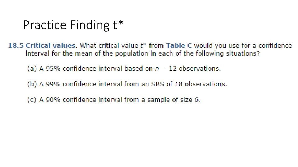 Chapter 18 MATH 2400 Zdistribution Tdistribution tstatistic Example