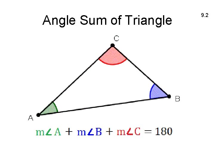 Angle Sum of Triangle 9. 2 
