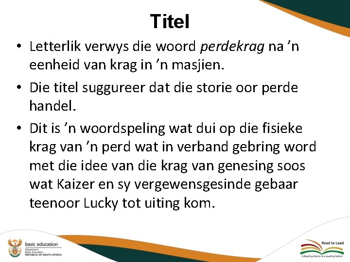 Titel • Letterlik verwys die woord perdekrag na ’n eenheid van krag in ’n