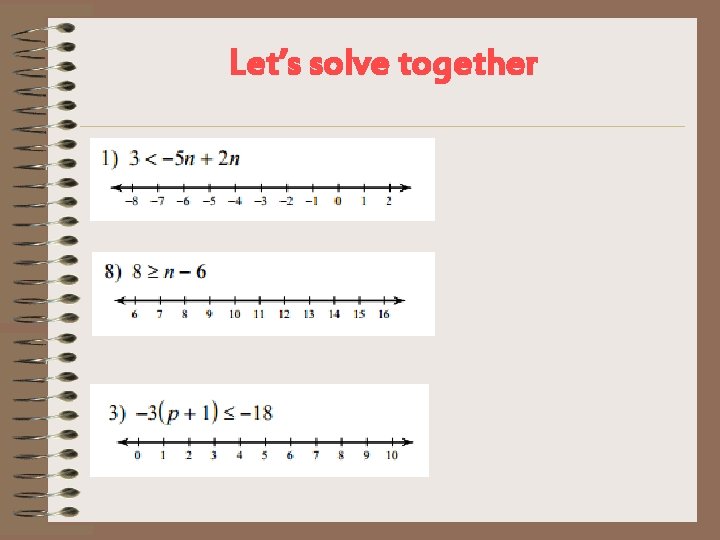 Let’s solve together 