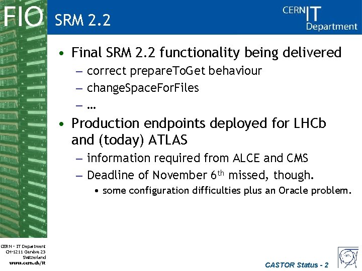 SRM 2. 2 • Final SRM 2. 2 functionality being delivered – correct prepare.