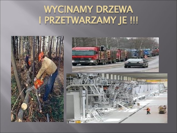 WYCINAMY DRZEWA I PRZETWARZAMY JE !!! 