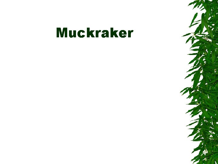 Muckraker Muckraker