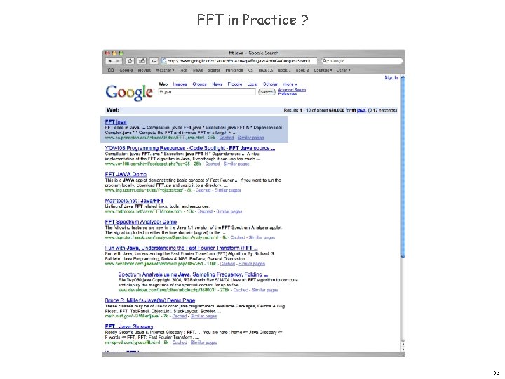FFT in Practice ? 53 