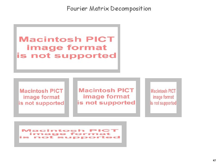 Fourier Matrix Decomposition 63 